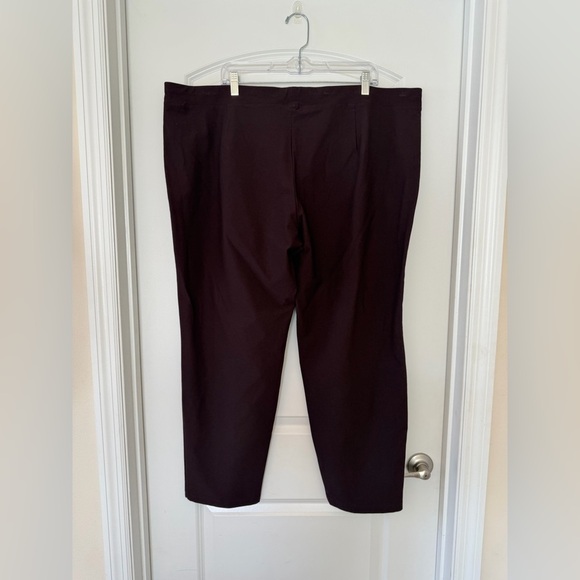 Eileen Fisher Cassis Stretch Career Pants 3X Luxe Minimalist Executive Essential